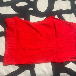 SHEIN Bright Red Ribbed Top